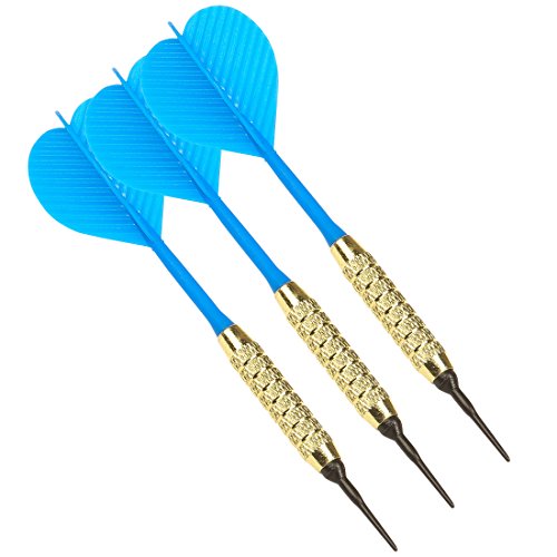 Ultrasport dianas electrónicas Dardos Suaves con Punta de plástico, óptimas para Jugadores Ocasionales, Set de 3 Unidades, Forma ergonómica con caña Acanalada, Unisex Adulto, Azul, Talla Única Ultrasport dianas electrónicas Dardos Suaves con Punta de plástico, óptimas para Jugadores Ocasionales, Set de 3 Unidades, Forma ergonómica con caña Acanalada, Unisex Adulto, Azul, Talla Única