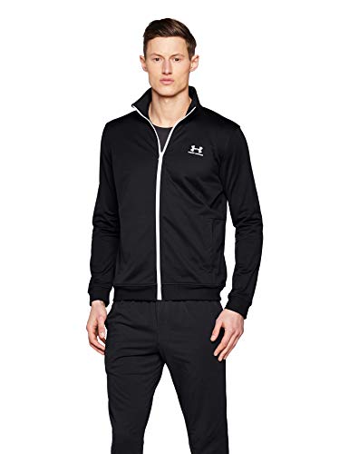 Under Armour Sportstyle Tricot Jacket Parte Superior del Calentamiento, Hombre, Negro (Black/White 001), XL