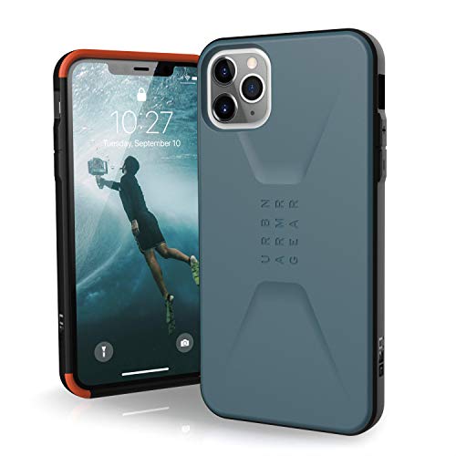 Urban Armor Gear Stealth Funda Apple iPhone 11 Pro Max (6.5") Carcasa Protector Case (Compatible con Carga Inalámbrica, Ultra Resistente Slim Cover) - azul pizarra