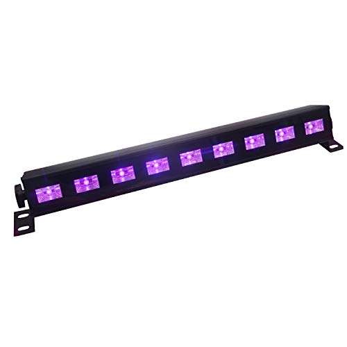 UV Luz Negra,Eleganted Led Barra 9 LEDs x 3W Lámpara de Escenario UV Luces para fiestas Etapa Disco DJ Club Boda Iluminación (9Leds x 3W, UV)