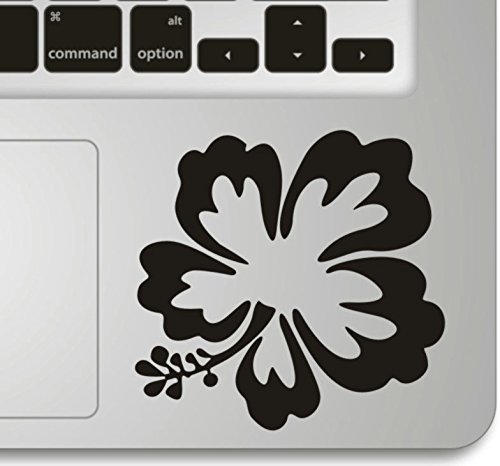 Vati Adhesivo de vinilo con diseño de flores de la suerte extraíbles, hecho a mano, diseño parcial de hojas, para trackpad teclado de Apple Macbook Pro Air Mac Laptop