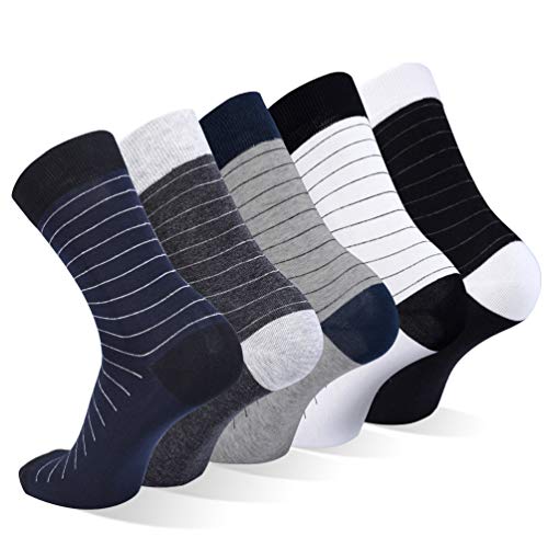 VBIGER Calcetines de Algodón para Hombre Calcetines hasta la Pantorrilla para Primavera Verano Otoño e Invierno, 5 Pares VBIGER Calcetines de Algodón para Hombre Calcetines hasta la Pantorrilla para Primavera Verano Otoño e Invierno, 5 Pares