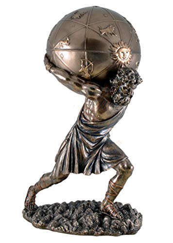 Veronese Atlas lleva el mundo sobre los hombros Bola para abrir Figura bronceada