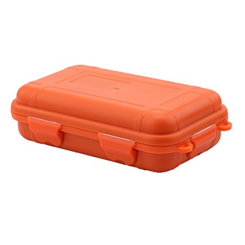 VGEBY Al aire libre a prueba de golpes caja de plástico caja de almacenamiento impermeable supervivencia de la herramienta envase de la caja del caso duro lleva para Pequeña Naranja