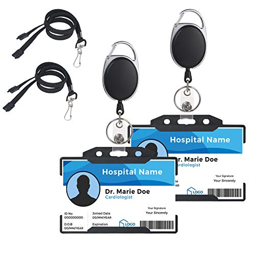 Vicloon Funda para Tarjeta con Llavero Retráctil y Lanyard, 2 x Llaveros Retráctiles de Alta con Funda para Tarjeta, Funda de Tarjeta de Identificación, ID Titular de la Tarjeta - Negro Vicloon Funda para Tarjeta con Llavero Retráctil y Lanyard, 2 x Llaveros Retráctiles de Alta con Funda para Tarjeta, Funda de Tarjeta de Identificación, ID Titular de la Tarjeta - Negro