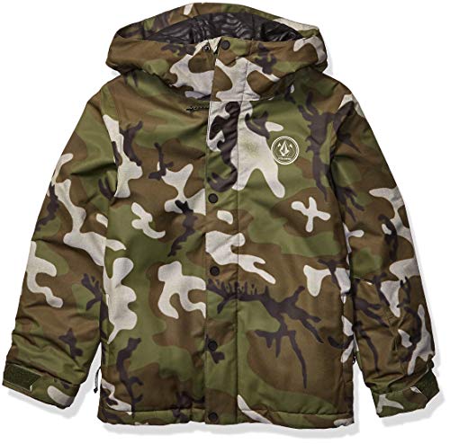 Volcom Boys' Big Ripley Insulated Relaxed Fit Snow Jacket, gi Camo, Extra Large