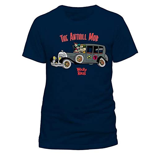 Wacky Races Los Autos Locos - Camiseta Ant Hill Mob para Adultos Unisex (S) (Azul)