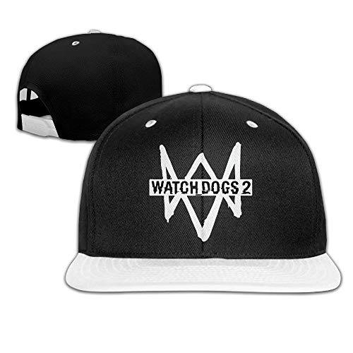 Watch Dogs 2 Video Game Print Flat Hip-Hop Baseball Caps White,Sombreros y Gorras