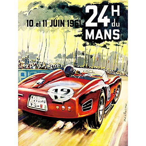 Wee Blue Coo Vintage Advert Transport 24H Du Mans Monaco Grand Prix Art Print Poster Wall Decor 12X16 Inch