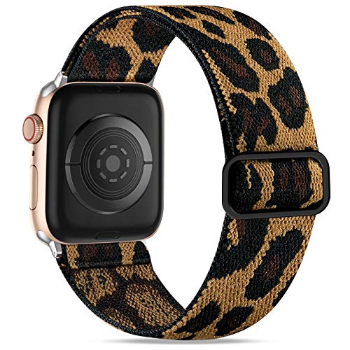 Wepro Correa Compatible con Apple Watch 40mm 38mm para Mujeres/Hombres, Correa de Repuesto Elegante de Nailon Ajustable Elástico para Apple Watch SE/iWatch Series 6 5 4 3 2 1, Leopardo Wepro Correa Compatible con Apple Watch 40mm 38mm para Mujeres/Hombres, Correa de Repuesto Elegante de Nailon Ajustable Elástico para Apple Watch SE/iWatch Series 6 5 4 3 2 1, Leopardo