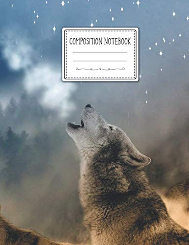 White Wolf Composition Notebook: Blank Lined College Ruled Notebook - Wolves Notebook - Workbook for Kids, Adult, Student Exercise Book and Home College Writing Notes
