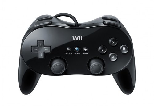 Wii Mando Clásico Pro - Negro (Carcasa)