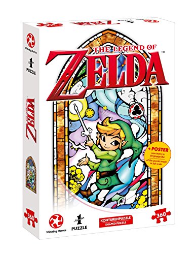 Winning Moves- Number 1 Puzzle-Zelda Link-Wind Waker (360 Teile) Accesorios, Color carbón (11361)