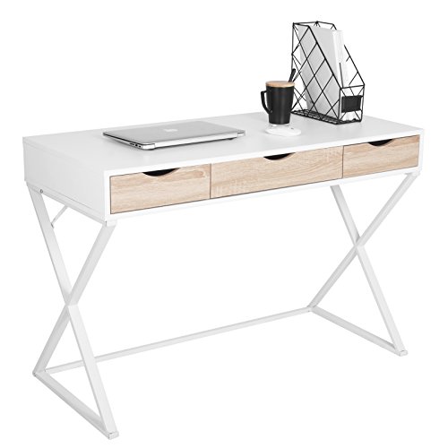 WOLTU Mesa de Ordenador Escritorios de Oficina Escritorio de PC Estación de Trabajo para Ordenador con 3 Cajones en Casa Oficina Juegos Blanco TS40ws WOLTU Mesa de Ordenador Escritorios de Oficina Escritorio de PC Estación de Trabajo para Ordenador con 3 Cajones en Casa Oficina Juegos Blanco TS40ws