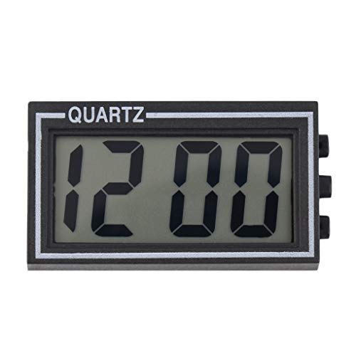 wufeng Negro LCD Digital de la Tabla del Reloj del Coche del Tablero de Instrumentos turística Fecha Hora Calendario Mini Reloj electrónico pequeño