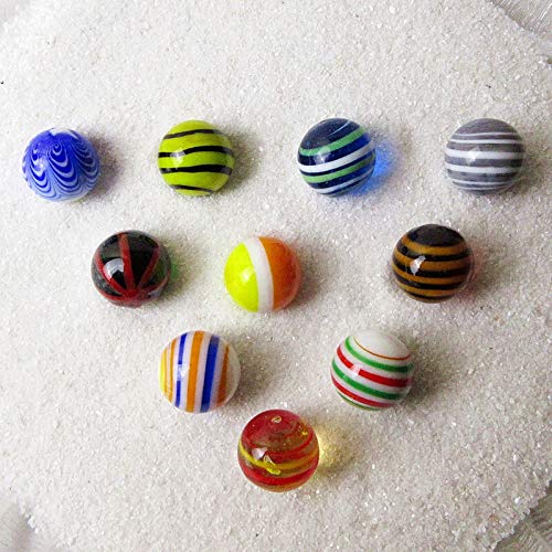 xingxing Bolas de mármol de cristal de 16 mm, diseño de pinball transparente, decoración del hogar para acuario, jarrón de peces, juguetes para niños, 10 unidades (color: azul, tamaño: 16 mm)