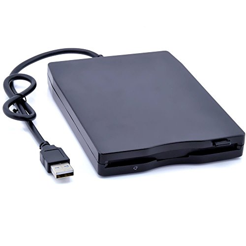 XuBa - Reproductor de disquetes externo portátil USB de 3,5 pulgadas, 1,44 MB, FDD Plug and Play para PC Windows 2000/XP/Vista/7/8/10, Mac 8.6 o superior (negro)