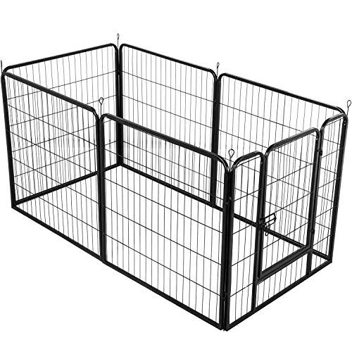 Yaheetech 6 Vallas para Perros Jaula Cachorro Corrales para Perros Mascota Parque Interior Plegable 83x80x164cm Negro Yaheetech 6 Vallas para Perros Jaula Cachorro Corrales para Perros Mascota Parque Interior Plegable 83x80x164cm Negro