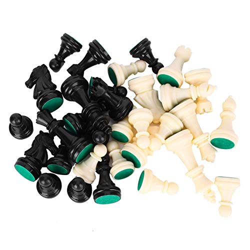 YUMILI Juego de Piezas de ajedrez - Juego de Piezas de ajedrez de plástico Juego de ajedrez Internacional Juego Completo de Piezas de ajedrez en Blanco y Negro(M) YUMILI Juego de Piezas de ajedrez - Juego de Piezas de ajedrez de plástico Juego de ajedrez Internacional Juego Completo de Piezas de ajedrez en Blanco y Negro(M)