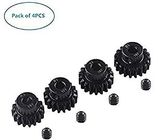 YUNIQUE ESPANA 4 Piezas RC Pinion Gear Combo Set 16T 17T 18T 19T M1 5mm for Brushless Motor of 1:8 1/8 RC Car Off-Road