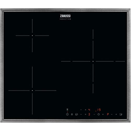 Zanussi ZITN633X Placa inducción, 3 zonas, Temporizador, Calentamiento automático, Avisador de minutos, Bloqueo seguridad, Avisador acústico, Control táctil, Con Marco, Negro, 60 cm Zanussi ZITN633X Placa inducción, 3 zonas, Temporizador, Calentamiento automático, Avisador de minutos, Bloqueo seguridad, Avisador acústico, Control táctil, Con Marco, Negro, 60 cm