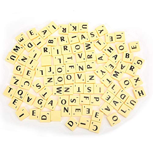 Zerodis Azulejos de Letras, Juego de Mesa Interesante Azulejos de plástico Scrabble Cartas Juego de Piezas de Juego Arte y artesanía Juguetes educativos Vintage para niños Zerodis Azulejos de Letras, Juego de Mesa Interesante Azulejos de plástico Scrabble Cartas Juego de Piezas de Juego Arte y artesanía Juguetes educativos Vintage para niños