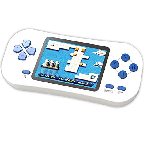 ZHISHAN Consola de Juegos Portátil Retro para Niños Precargado con 218 Videojuegos Clásicos Sistema de Juego Arcade Recargable y con Pantalla de 2.5 Pulgadas (Blanco)