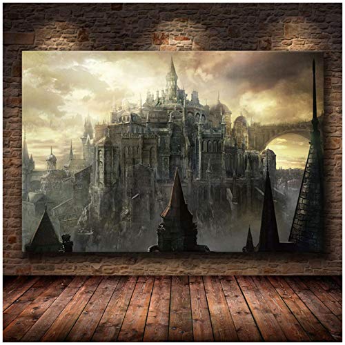 ZQXXX The Dark Souls 3 póster del juego decoración del hogar lienzo pintura carteles e impresiones artísticos imágenes de la sala impresiones en lienzo-60x80cm sin marco