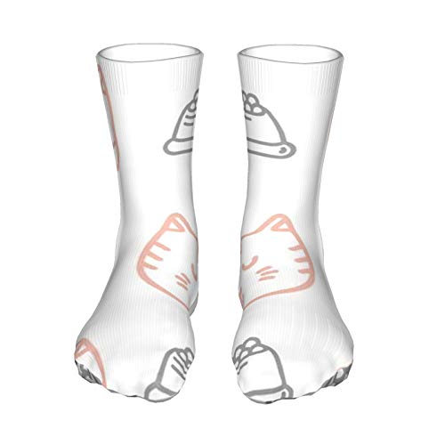 ZVEZVI Conjunto de iconos navideños aislados en blanco Calcetines divertidos de vacaciones para hombres, mujeres, niños, niñas, unisex, medias medianas, 40 cm / 15,7 pulgadas ZVEZVI Conjunto de iconos navideños aislados en blanco Calcetines divertidos de vacaciones para hombres, mujeres, niños, niñas, unisex, medias medianas, 40 cm / 15,7 pulgadas