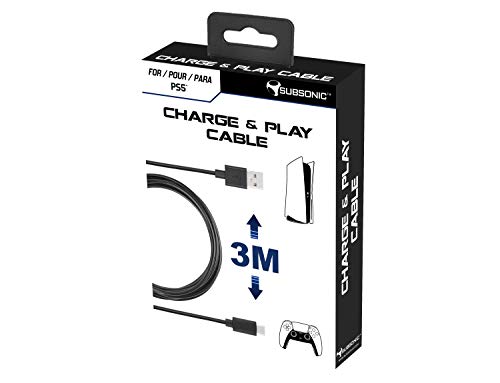 - Subsonic - Accesorio - Cable de carga USB C XXL de 3 metros para el controlador Dual Sense PS5 - Playstation 5 (PlayStation 5) - Subsonic - Accesorio - Cable de carga USB C XXL de 3 metros para el controlador Dual Sense PS5 - Playstation 5 (PlayStation 5)