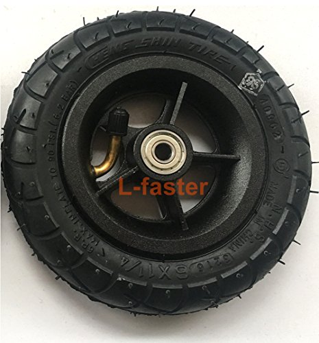150MM rueda de la inflación de la vespa con el eje de la aleación de aluminio 6 "neumático neumático con el tubo interno Scooter eléctrico 6 pulgadas neumático neumático (black)
