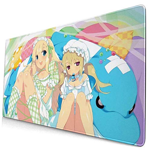 185 Alfombrilla Raton,Alfombrilla De Ratón Senran Kagura para Juegos, Alfombrilla para Juegos De Computadora Suave Y Lavable para Decoración De Computadora En Casa,40x75cm