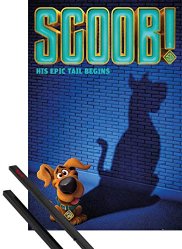 1art1 Scooby Doo Póster (91x61 cm) Scoob! One Sheet Y 1 Lote De 2 Varillas Negras