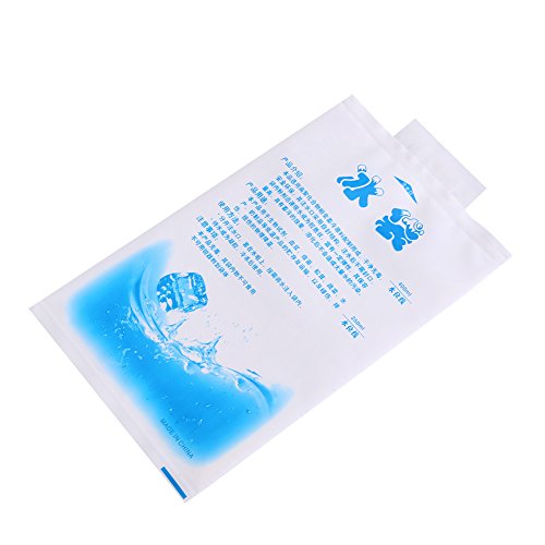 2 x 10 paquetes de gel de hielo seco reutilizables PE bolsa de gel refrigerante congelable de grado alimenticio para tratamiento de lesiones Almacenamiento de alimentos Envío Fuente fría (400 ml)