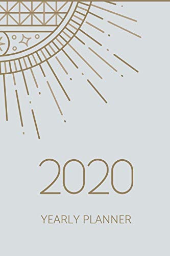 2020 Planner: Gold Sun: Annual Planner (6 x 9 inches, weekly spreads, 136 pages)