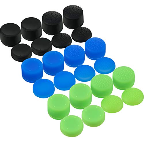 24 Piezas de Tapas de Empuñaduras de Pulgar Reemplazo de Silicona Cubiertas de Palos Analógicos Tapas de Controlador de Joystick Antideslizantes para Xbox One