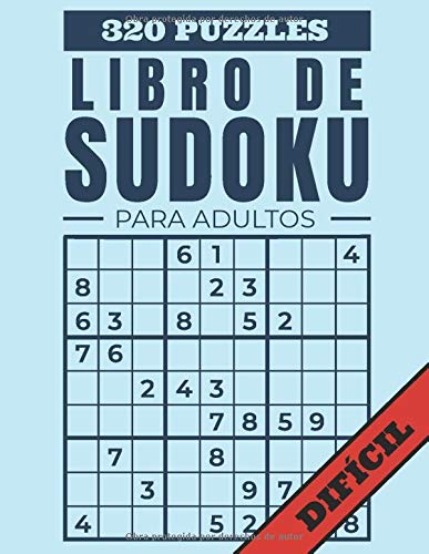 320 Puzzles Libro de Sudoku Para Adultos - Difícil: Libro de sudoku para adultos, Libro de pasatiempos