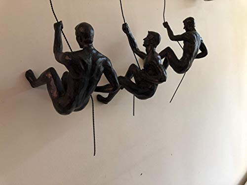 5 figuras grandes de bronce para colgar en la pared, para escalada y rapel, 5 unidades 5 figuras grandes de bronce para colgar en la pared, para escalada y rapel, 5 unidades