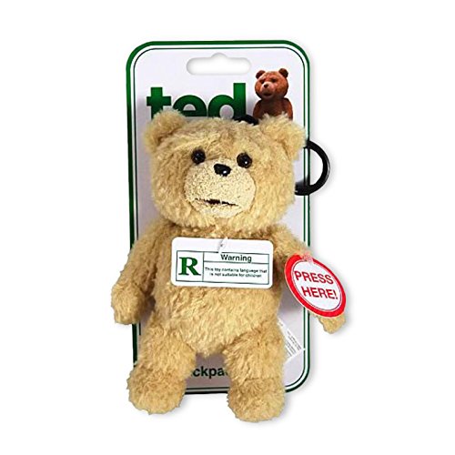 6" Ted Talking Backpack Clip Plush Teddy Bear