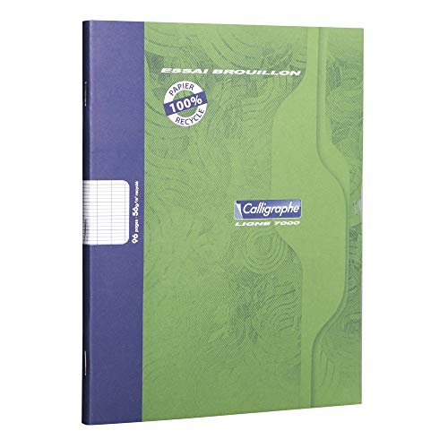 7000, Cahier Pique Brouillon 17x22 96p Seyes 56g 100% Recycle
