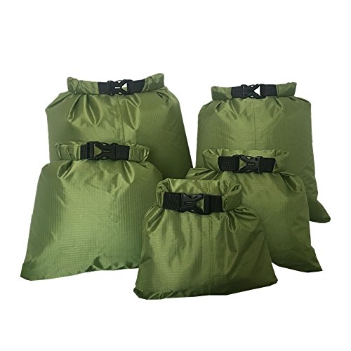 Aesy Bolsa Estanca, Bolsa Impermeable, Bolsa Seco, Ligero, Ultra Ligero, para Kayak, Senderismo, Viaje, Bicicleta, Surf, 5 Juegos (1.5L / 2.5L / 3.5/4.5L / 6L) (Verde) Aesy Bolsa Estanca, Bolsa Impermeable, Bolsa Seco, Ligero, Ultra Ligero, para Kayak, Senderismo, Viaje, Bicicleta, Surf, 5 Juegos (1.5L / 2.5L / 3.5/4.5L / 6L) (Verde)
