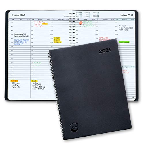 Agenda 2021 con Vista Semanal – Planificador 2021 Semana Vista – Diario Espiral que Inspira Productividad - Tapa Blanda, Intervalos de 30 minutos - Calendario Semanal A4 – 21 x 28cm, en Español Agenda 2021 con Vista Semanal – Planificador 2021 Semana Vista – Diario Espiral que Inspira Productividad - Tapa Blanda, Intervalos de 30 minutos - Calendario Semanal A4 – 21 x 28cm, en Español