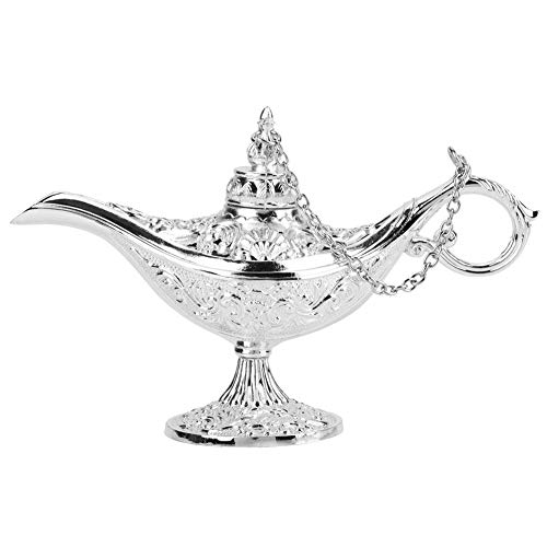 Aiggend Aladdin Decoración, Clásico Rare Vintage Legendario Deseando latas de luz Colección del artículo Adornos de luz Hada (Color : Plata) Aiggend Aladdin Decoración, Clásico Rare Vintage Legendario Deseando latas de luz Colección del artículo Adornos de luz Hada (Color : Plata)