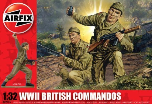 Airfix A02705 British Commandos 1:32 Scale Series 2 Plastic Figures by Airfix