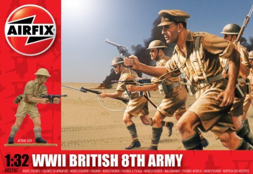 Airfix A02707 WWII British 8th Army 1:32 Scale Series 2 Plastic Figures by Airfix