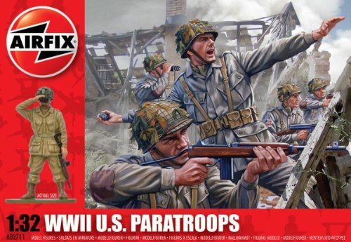 Airfix A02711 1:32 Scale US Paratroopers Figures Classic Kit Series 2 by Airfix