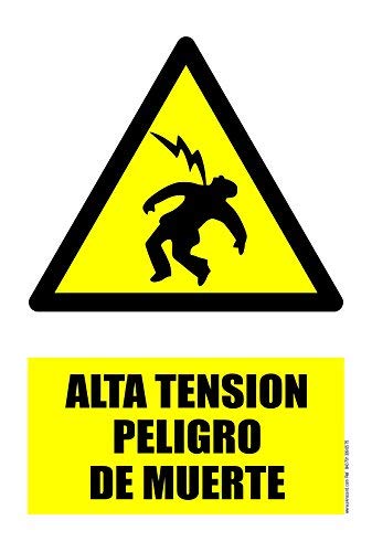 akrocard Cartel Resistente PVC - Alta Tension Peligro DE Muerte - Señaletica de Aviso - Ideal para Colgar y Advertir al transeúnte akrocard Cartel Resistente PVC - Alta Tension Peligro DE Muerte - Señaletica de Aviso - Ideal para Colgar y Advertir al transeúnte