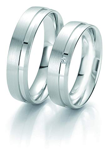 Alianzas de boda Rainbow Collection 6223/6224 en oro 585 blanco de 14 quilates Alianzas de boda Rainbow Collection 6223/6224 en oro 585 blanco de 14 quilates