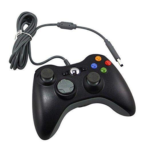 Althemax® controlador de joysticks con cable USB para Microsoft xBox 360 PC Windows 10 negro