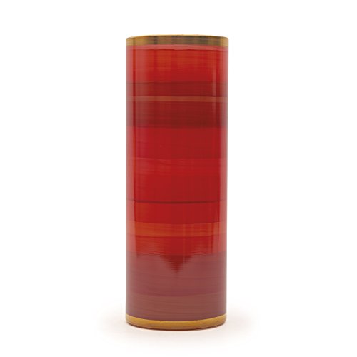 Angela neue Wiener Werkstaette Jarrón de Cristal con circonitas Forma Cilindro, Cristal, Rojo, 8 x 8 x 25 cm Angela neue Wiener Werkstaette Jarrón de Cristal con circonitas Forma Cilindro, Cristal, Rojo, 8 x 8 x 25 cm
